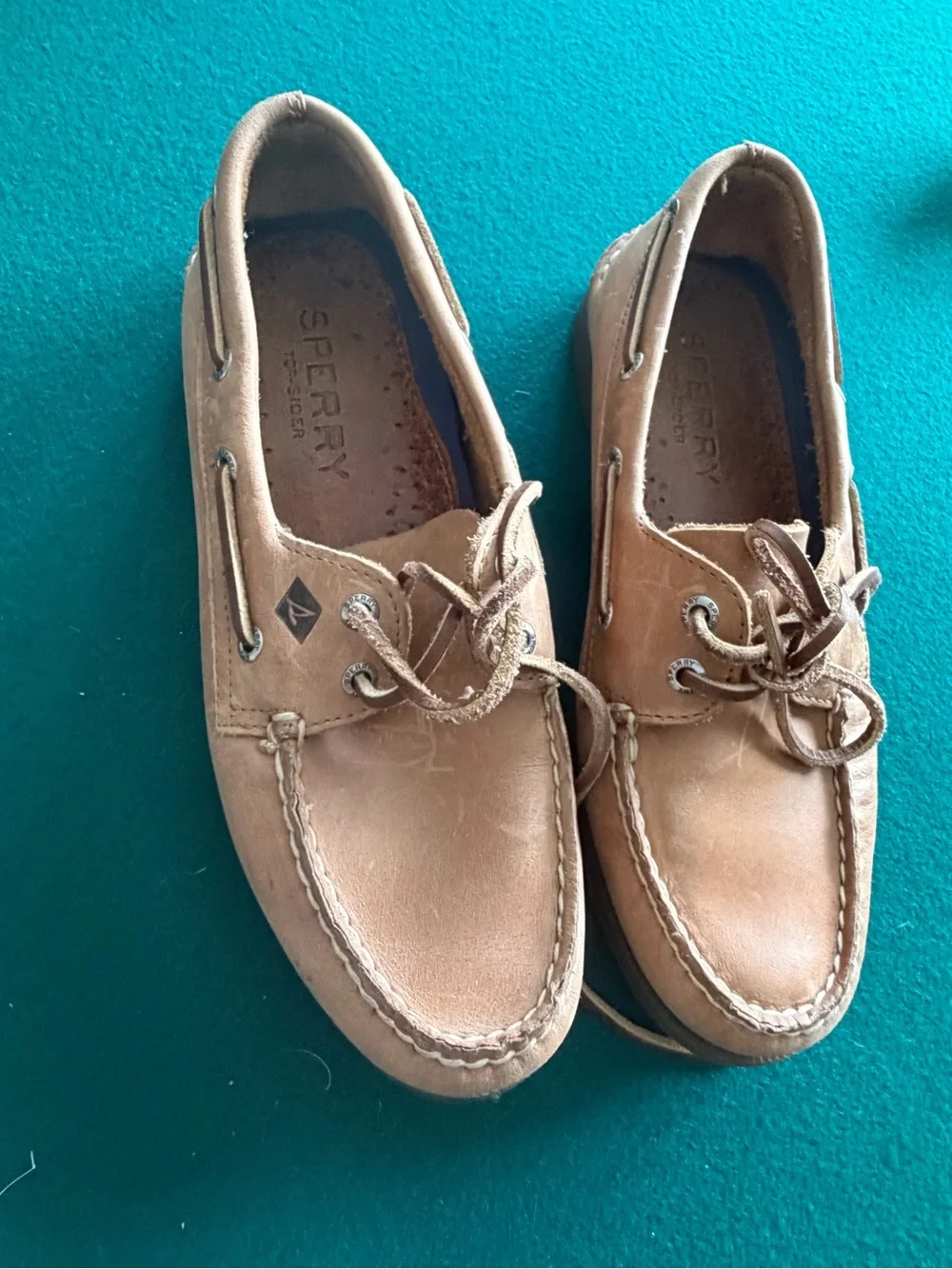 Sperry Men's Tan Leather 2-Eye Boat Shoes